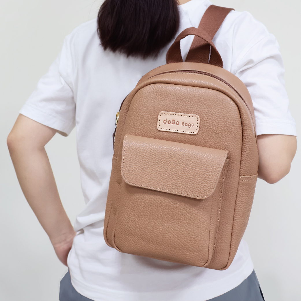 率性真皮單肩包